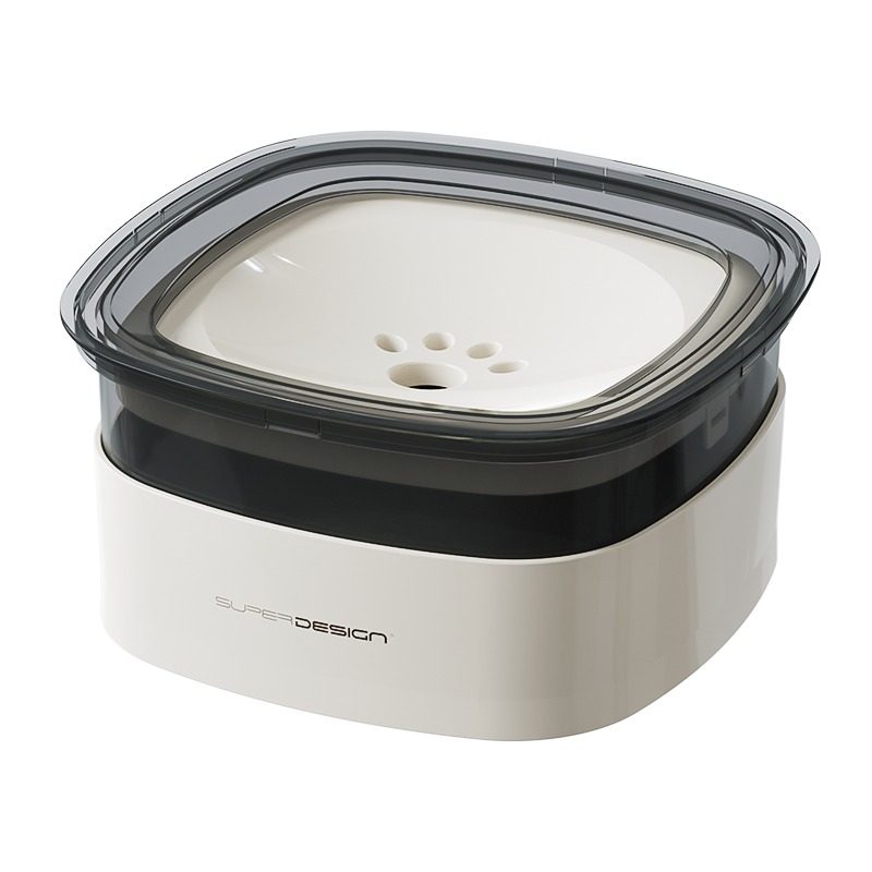 Floating Anti-Spill Water Bowl - Floating plate keeps water steady and dust-free