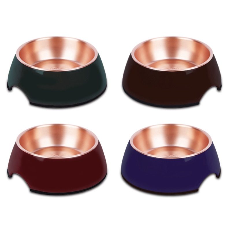 Rose Gold Classic Round Bowl - Premium metallic finish in four everyday colors