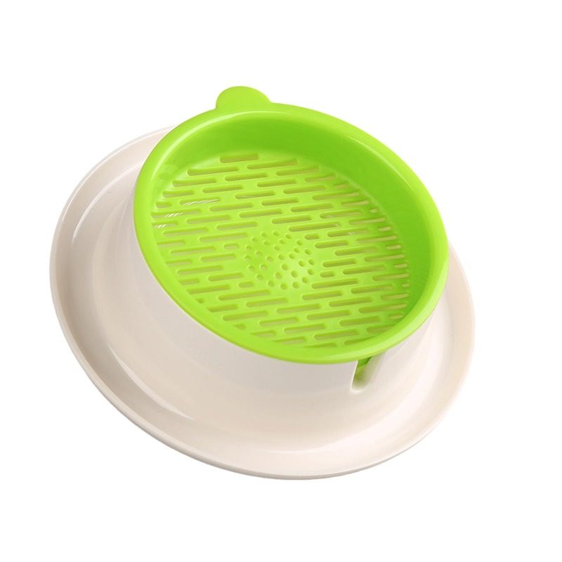 Round Cat Grass Planter - Layered planter for growing fresh cat grass