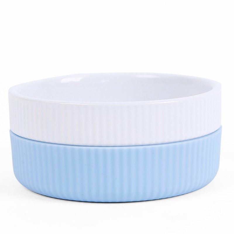 Striped Ceramic Bowl - Hand-glazed striped ceramic bowl with personality
