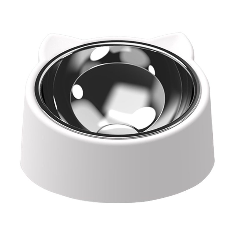 Tilted Cat Ear Bowl - Whisker-friendly tilted bowl for cats